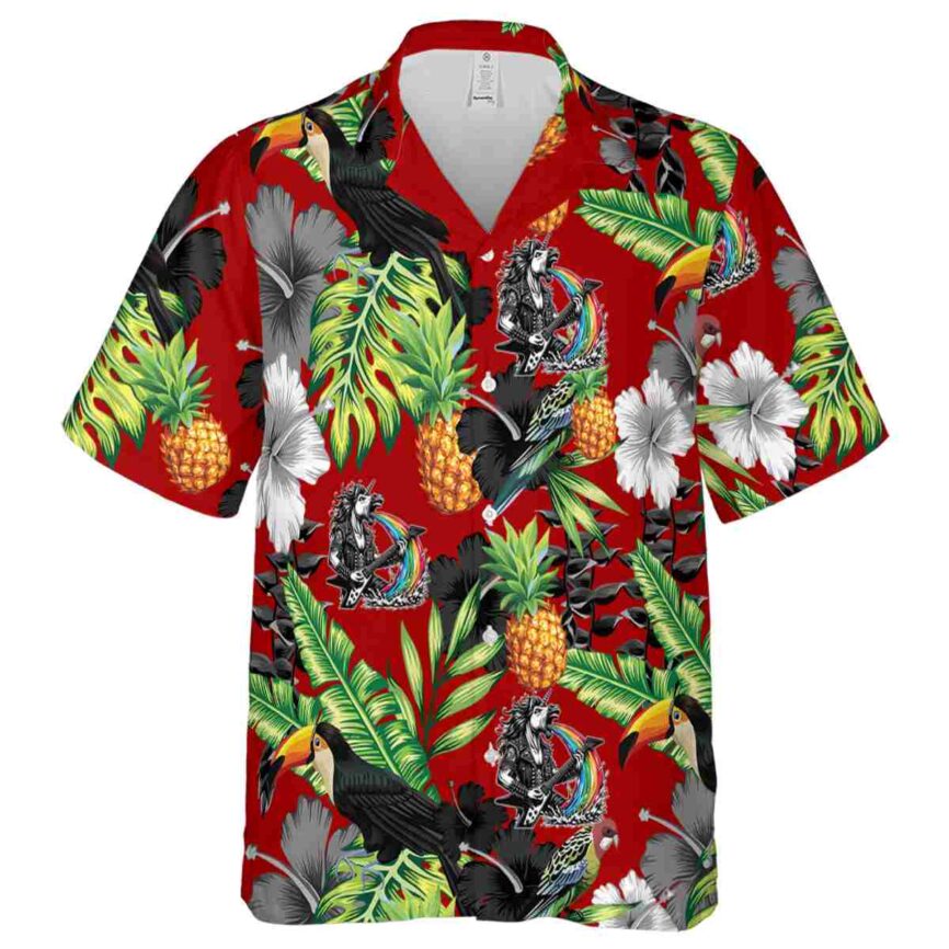 Heavy Metal Leafy Toucan Hawaiian Shirt Fashion forward