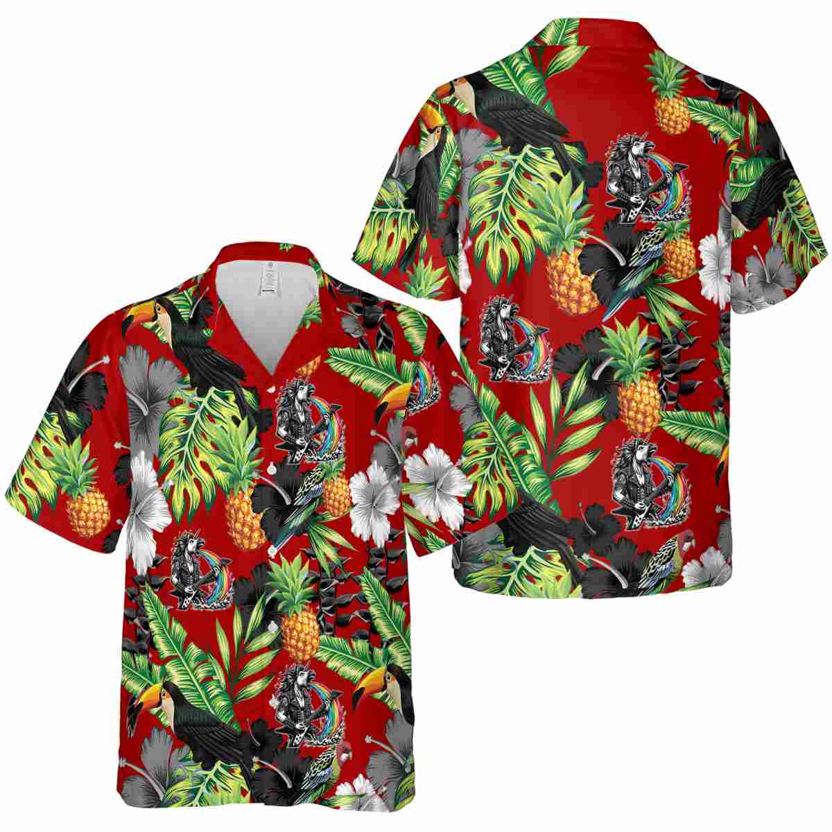 Heavy Metal Leafy Toucan Hawaiian Shirt Premium grade Heavy Metal Leafy Toucan Hawaiian Shirt Premium grade