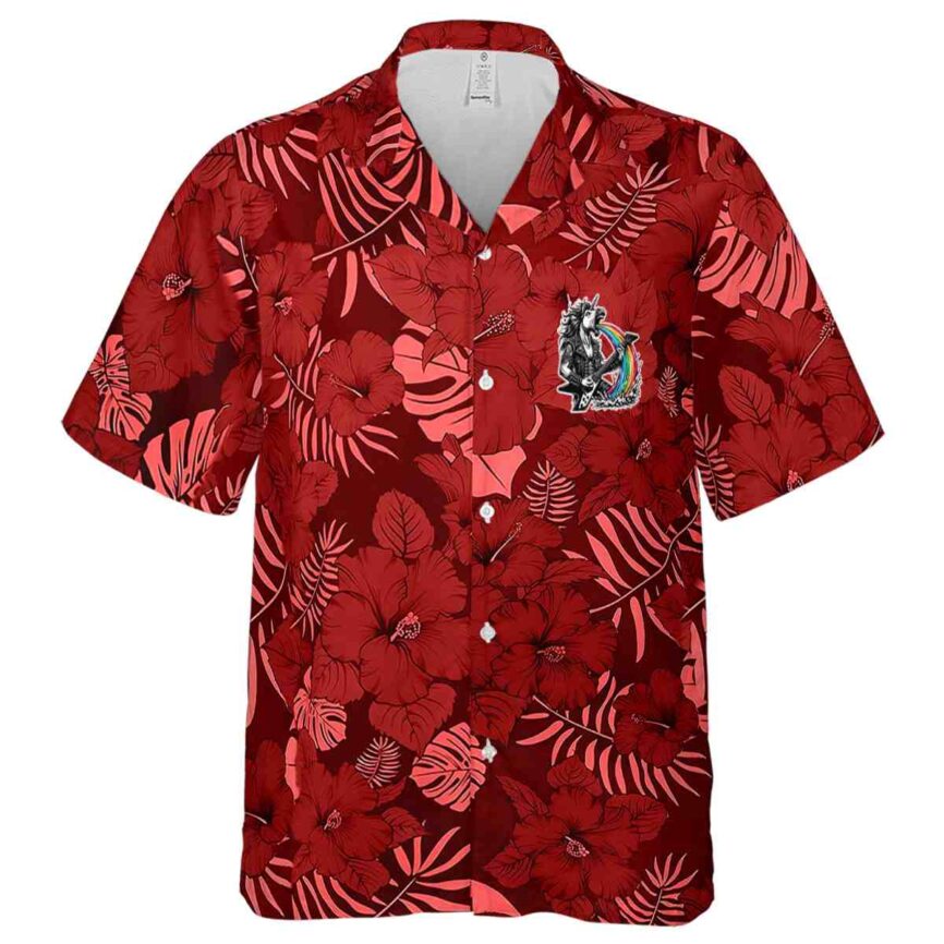 Heavy Metal Monochrome Floral Hawaiian Shirt Fashion forward