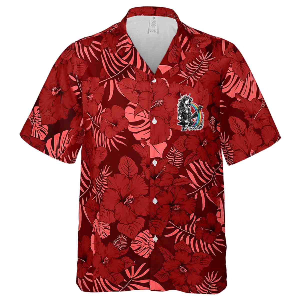 Heavy Metal Monochrome Floral Hawaiian Shirt Fashion forward Heavy Metal Monochrome Floral Hawaiian Shirt Fashion forward