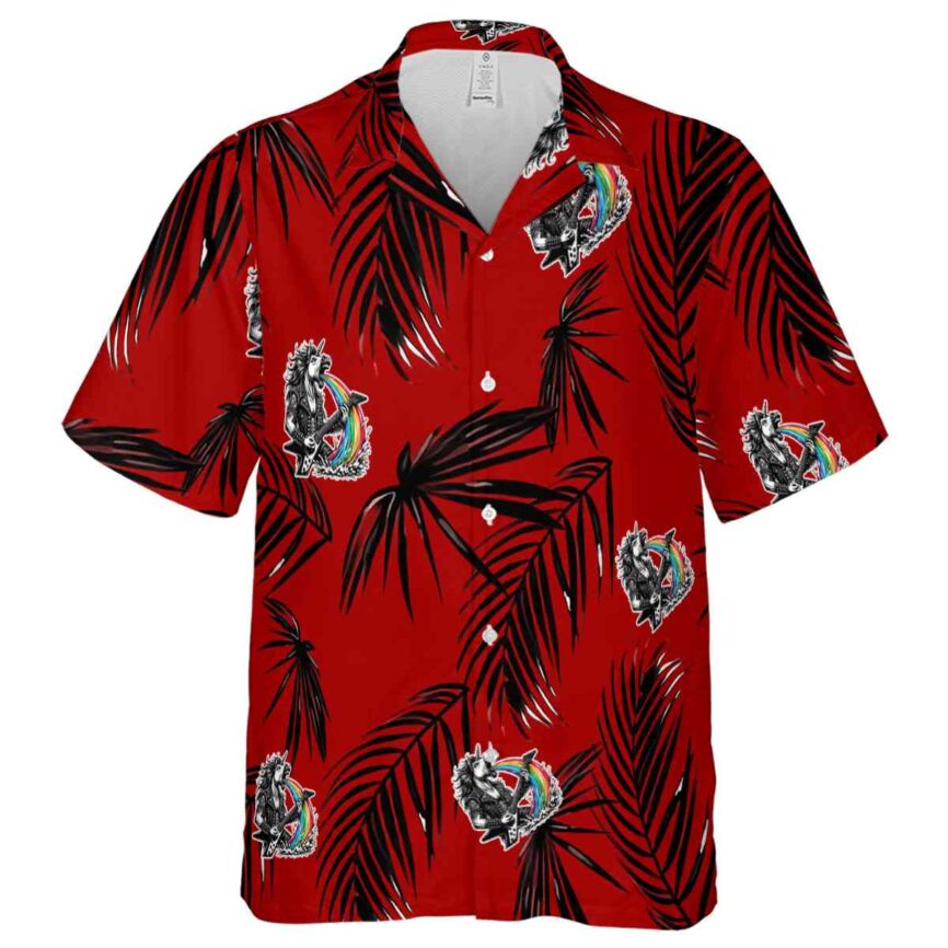 Heavy Metal Monochrome Palm Hawaiian Shirt Fashion forward