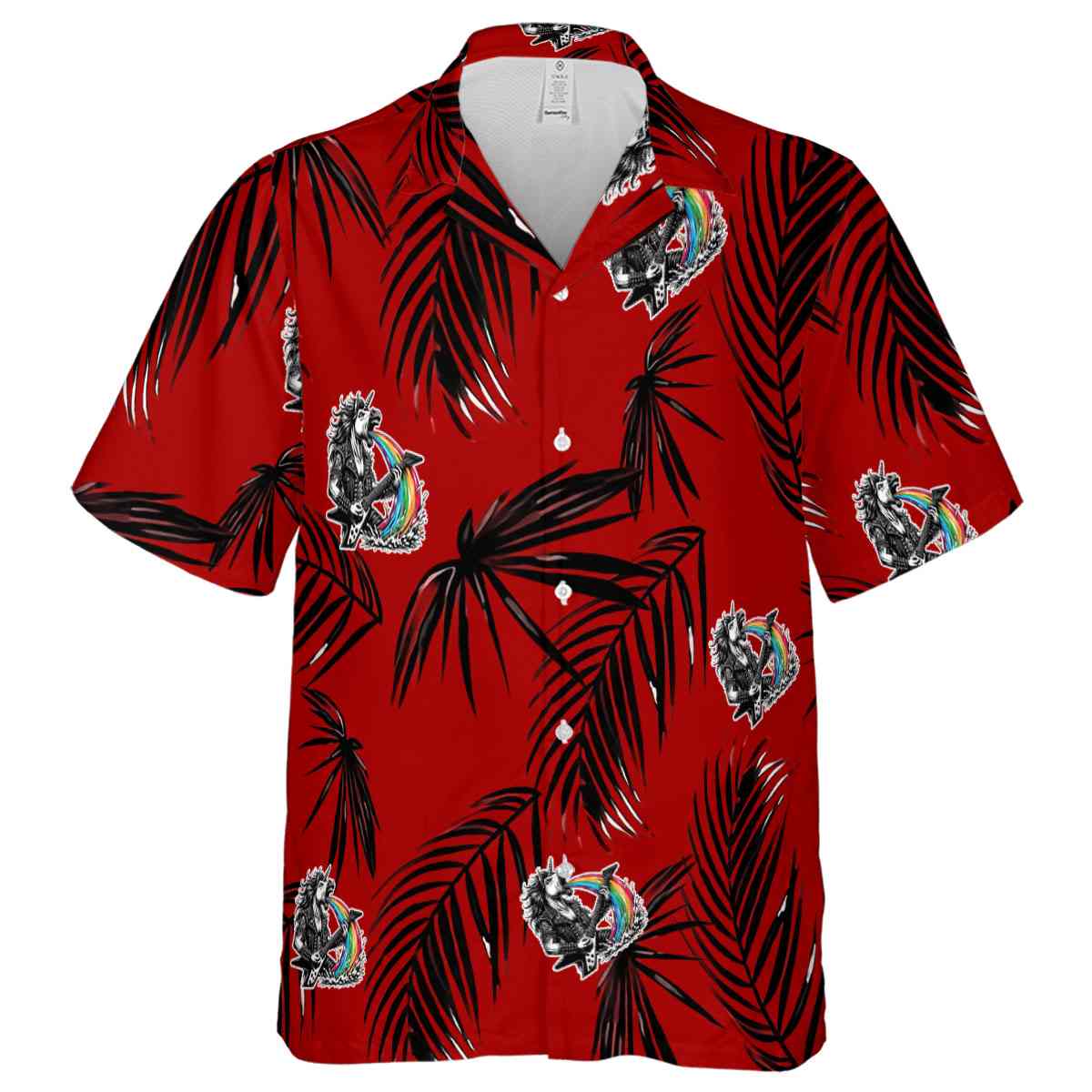 Heavy Metal Monochrome Palm Hawaiian Shirt Fashion forward Heavy Metal Monochrome Palm Hawaiian Shirt Fashion forward