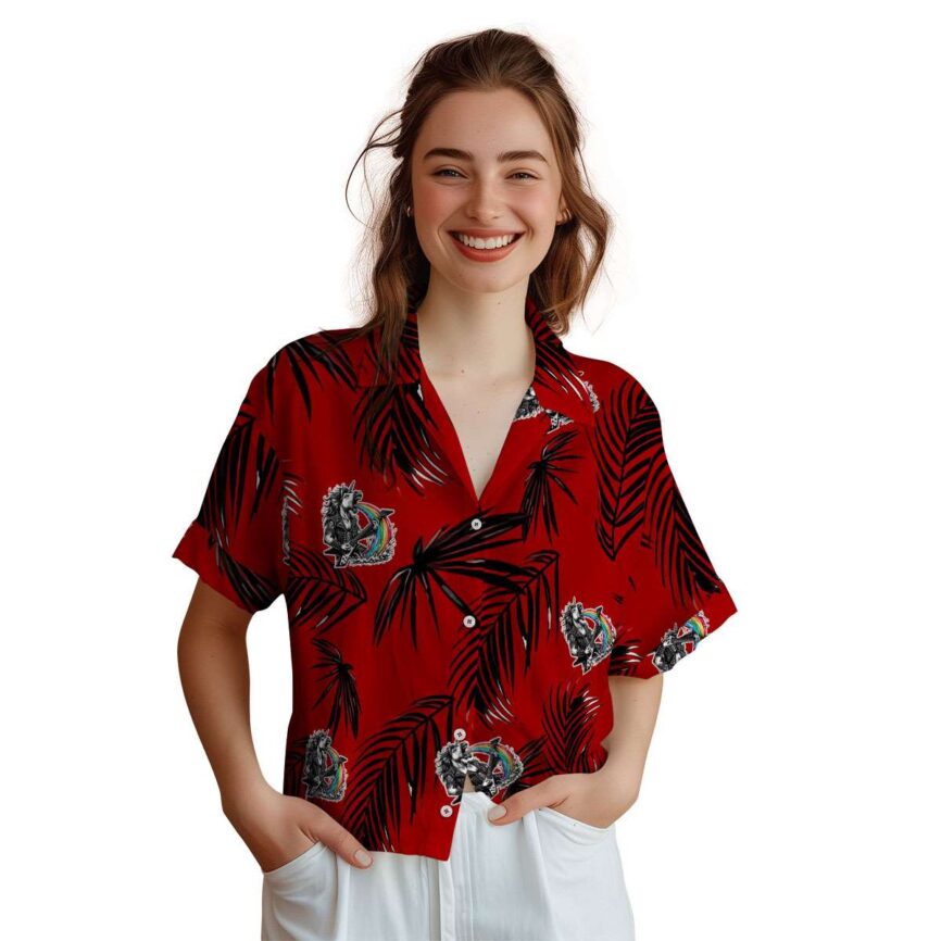 Heavy Metal Monochrome Palm Hawaiian Shirt Top rated