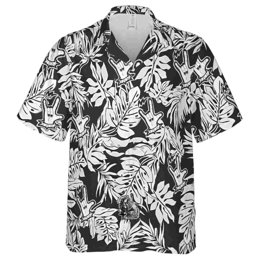 Heavy Metal Monstera Foliage Hawaiian Shirt Fashion forward