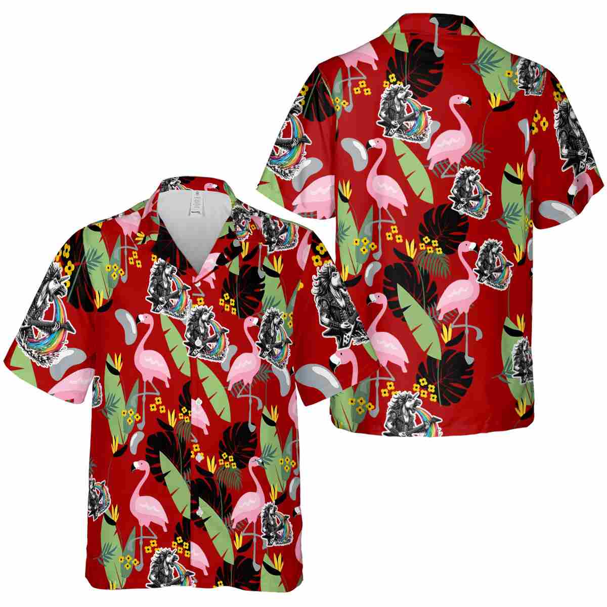 Heavy Metal Pink Flamingo Hawaiian Shirt Premium grade Heavy Metal Pink Flamingo Hawaiian Shirt Premium grade