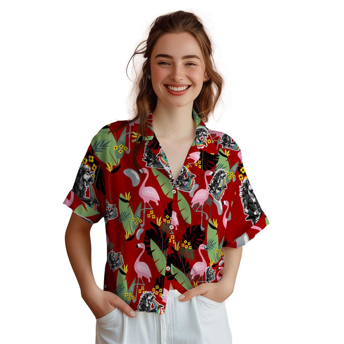 Heavy Metal Pink Flamingo Hawaiian Shirt Top rated Heavy Metal Pink Flamingo Hawaiian Shirt Top rated