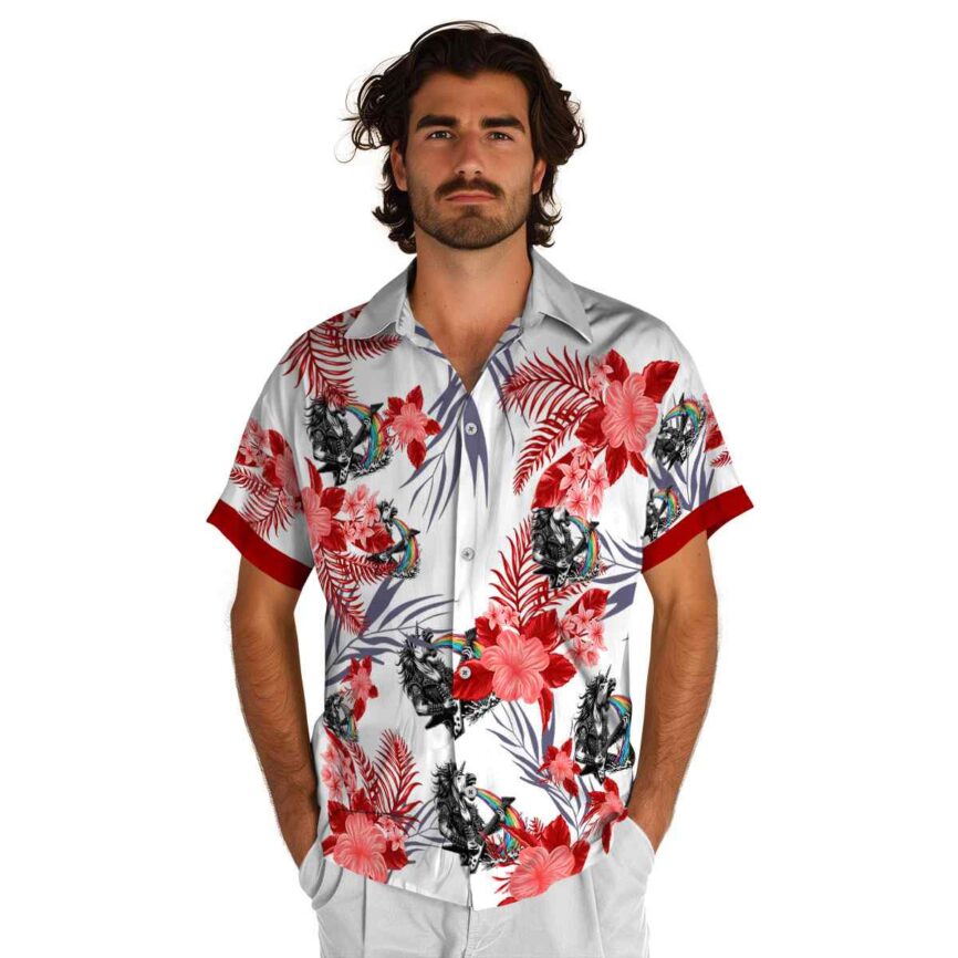 Heavy Metal US Flag Floral Hawaiian Shirt New Arrival