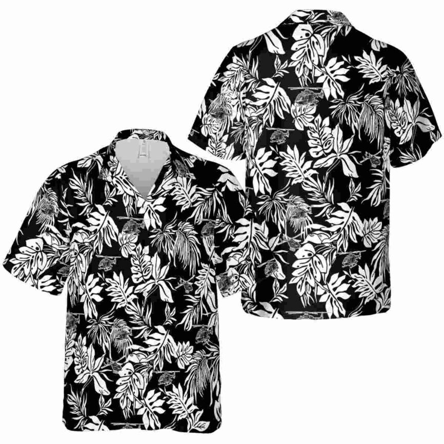 Helicopter Bold Foliage Hawaiian Shirt Premium grade