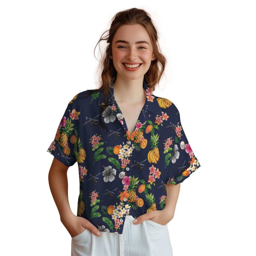 Helicopter Fruit Pattern Hawaiian Shirt Top rated