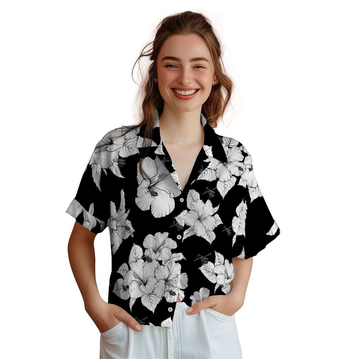 Helicopter Hibiscus Flower Hawaiian Shirt Top rated Helicopter Hibiscus Flower Hawaiian Shirt Top rated