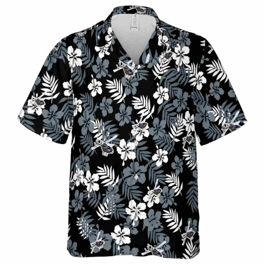 Helicopter Leafy Hibiscus Hawaiian Shirt Fashion forward