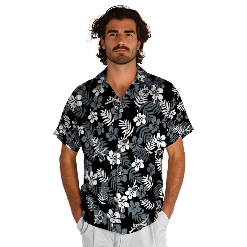 Helicopter Leafy Hibiscus Hawaiian Shirt New Arrival