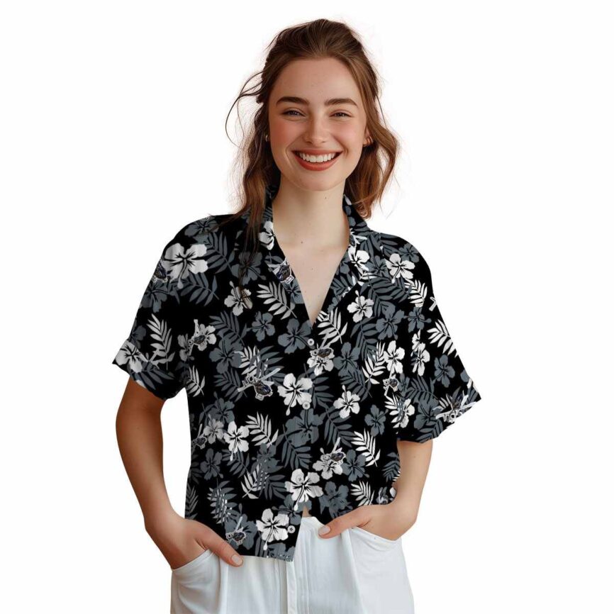 Helicopter Leafy Hibiscus Hawaiian Shirt Top rated