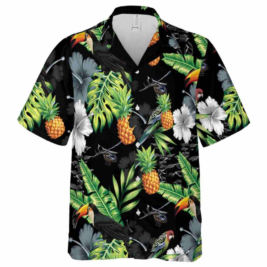 Helicopter Leafy Toucan Hawaiian Shirt Fashion forward