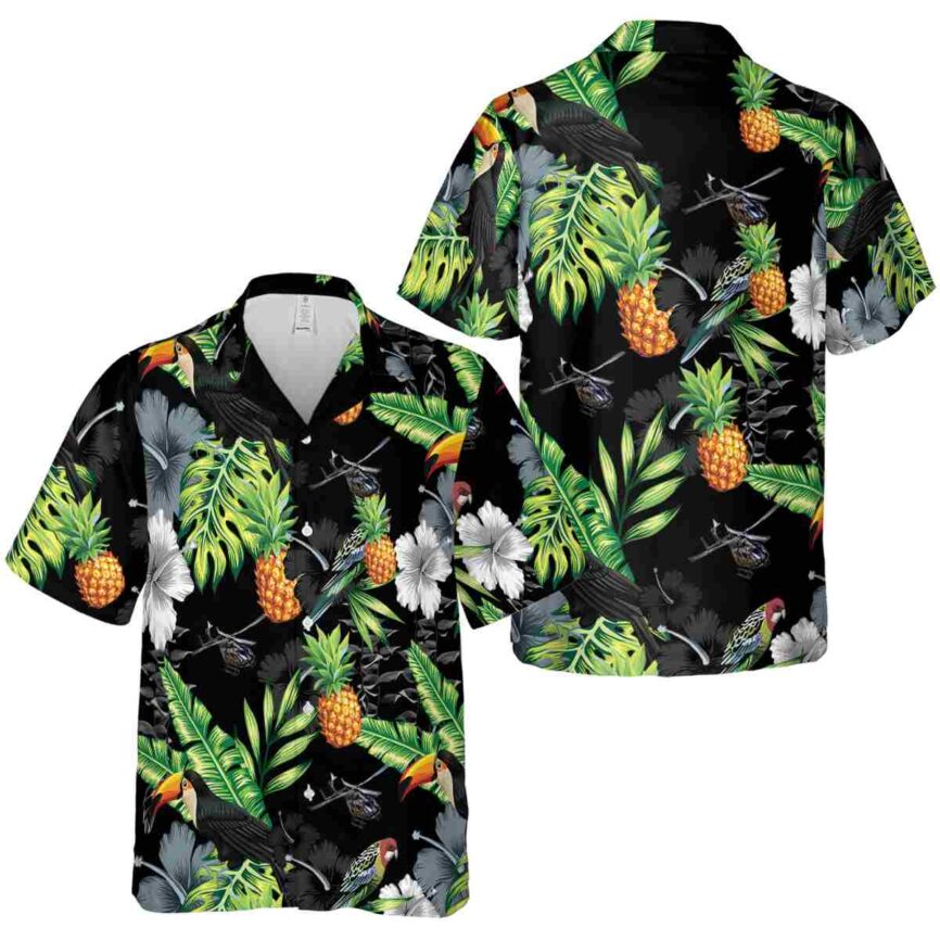Helicopter Leafy Toucan Hawaiian Shirt Premium grade