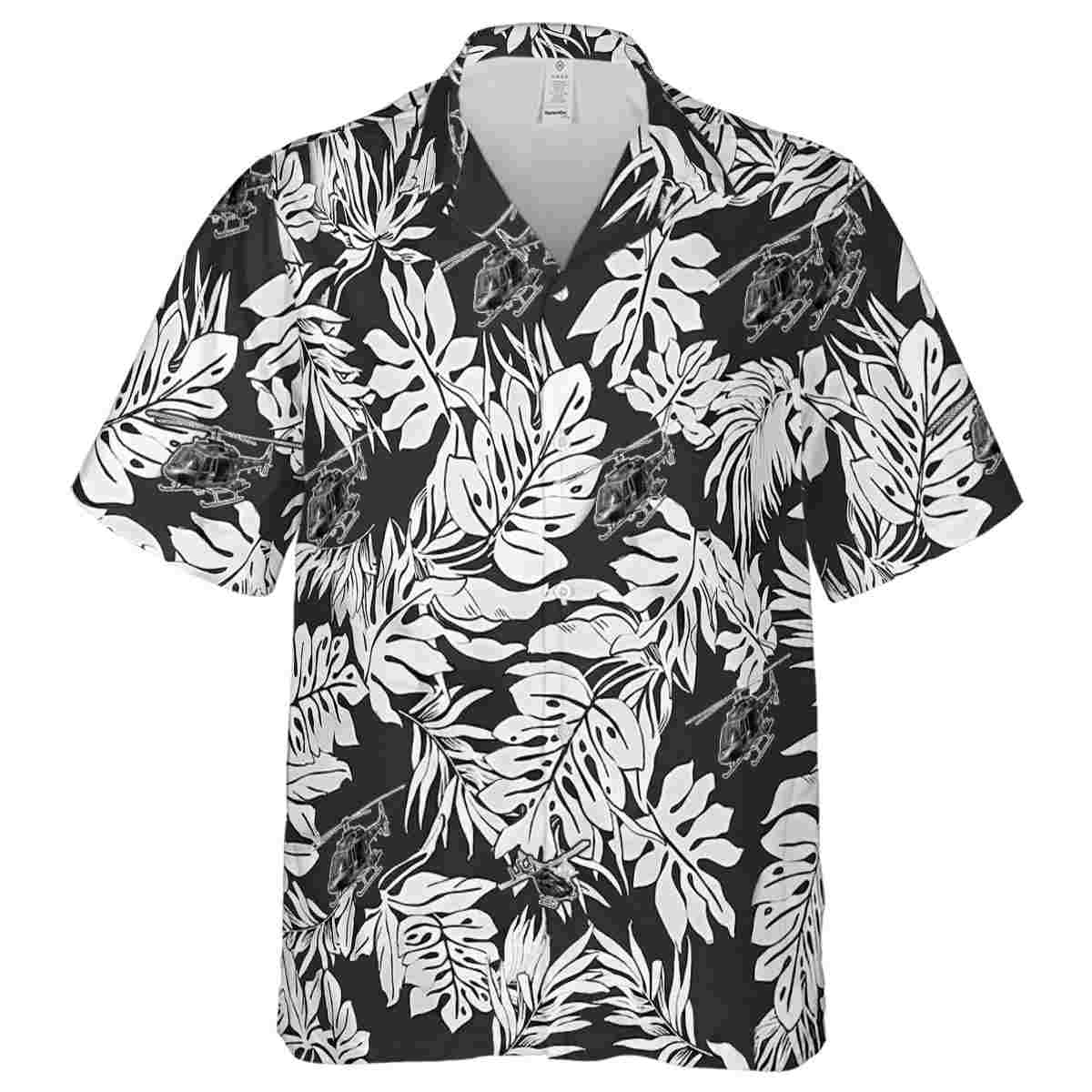 Helicopter Monstera Foliage Hawaiian Shirt Fashion forward Helicopter Monstera Foliage Hawaiian Shirt Fashion forward