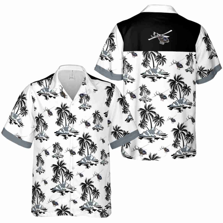 Helicopter Palm Island Graphic Hawaiian Shirt Premium grade