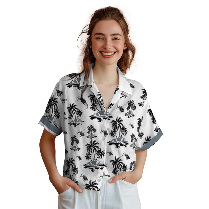 Helicopter Palm Island Graphic Hawaiian Shirt Top rated