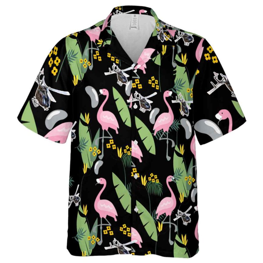 Helicopter Pink Flamingo Hawaiian Shirt Fashion forward