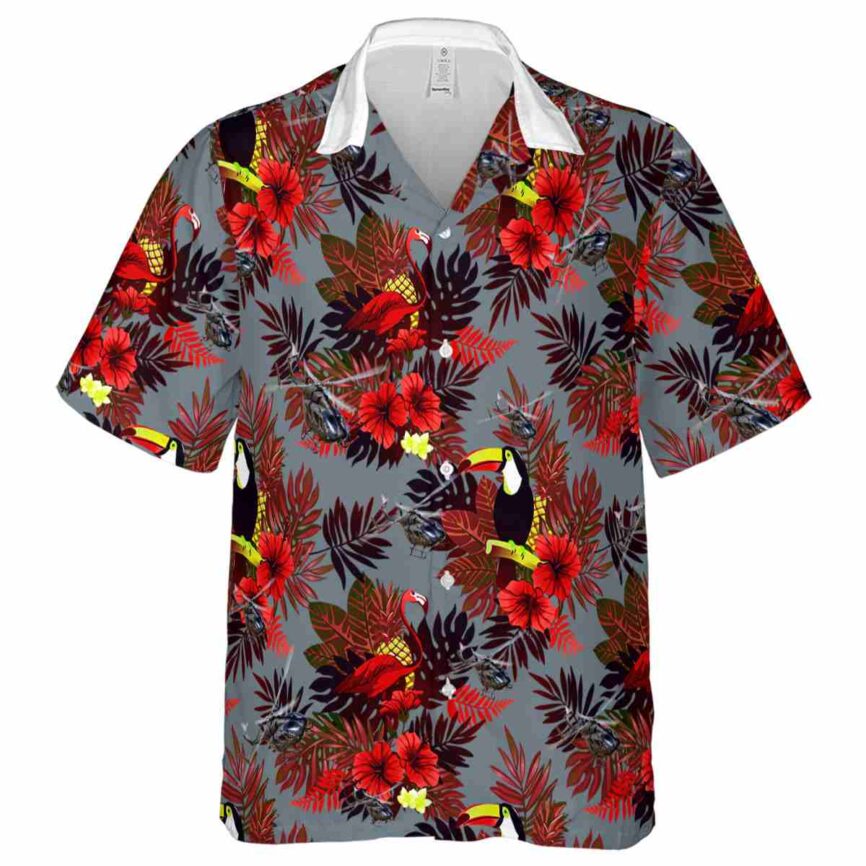 Helicopter Tropical Bird Hawaiian Shirt Fashion forward