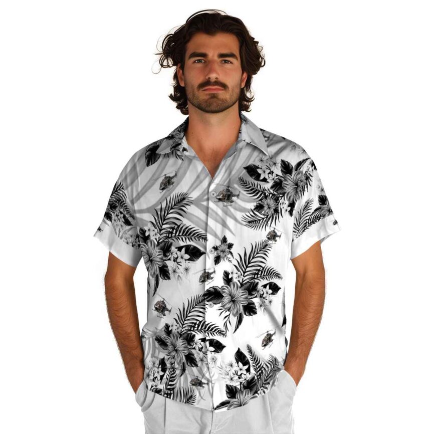 Helicopter Tropical Blossom Hawaiian Shirt New Arrival