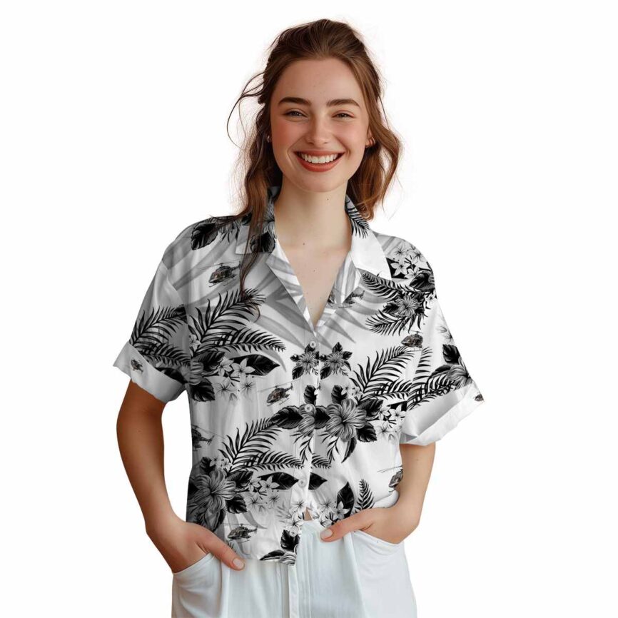 Helicopter Tropical Blossom Hawaiian Shirt Top rated