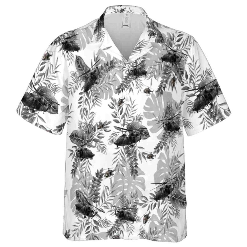 Helicopter Tropical Fronds Hawaiian Shirt Fashion forward