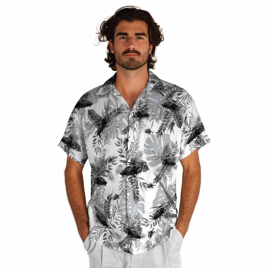 Helicopter Tropical Fronds Hawaiian Shirt New Arrival
