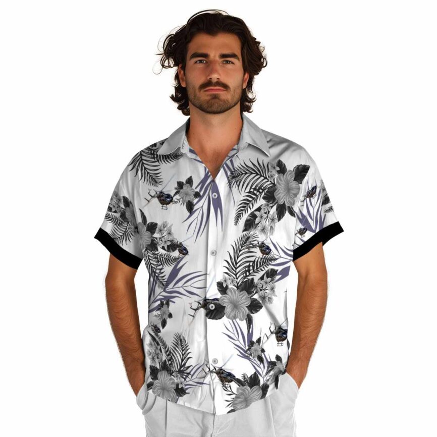Helicopter US Flag Floral Hawaiian Shirt New Arrival