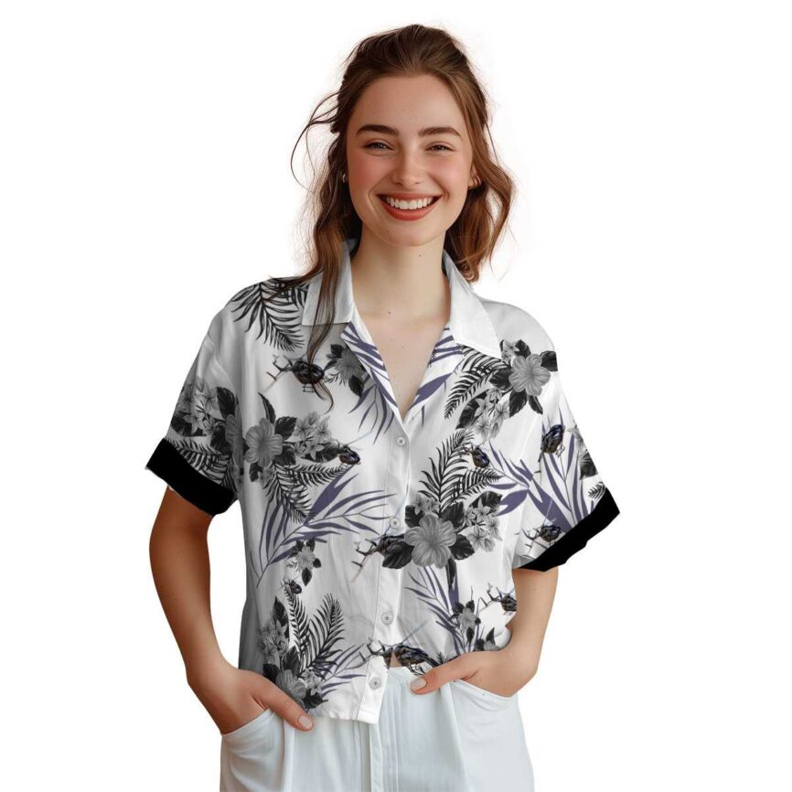 Helicopter US Flag Floral Hawaiian Shirt Top rated