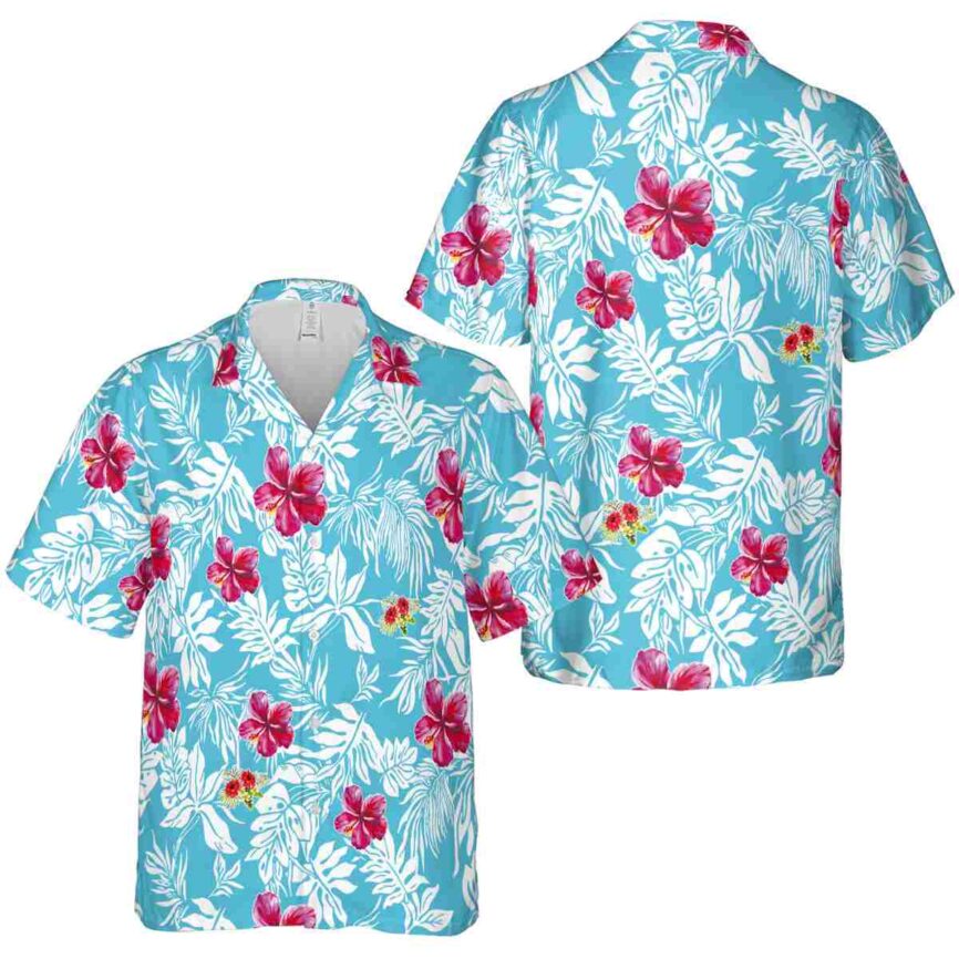 Hibiscus Bold Foliage Hawaiian Shirt Premium grade