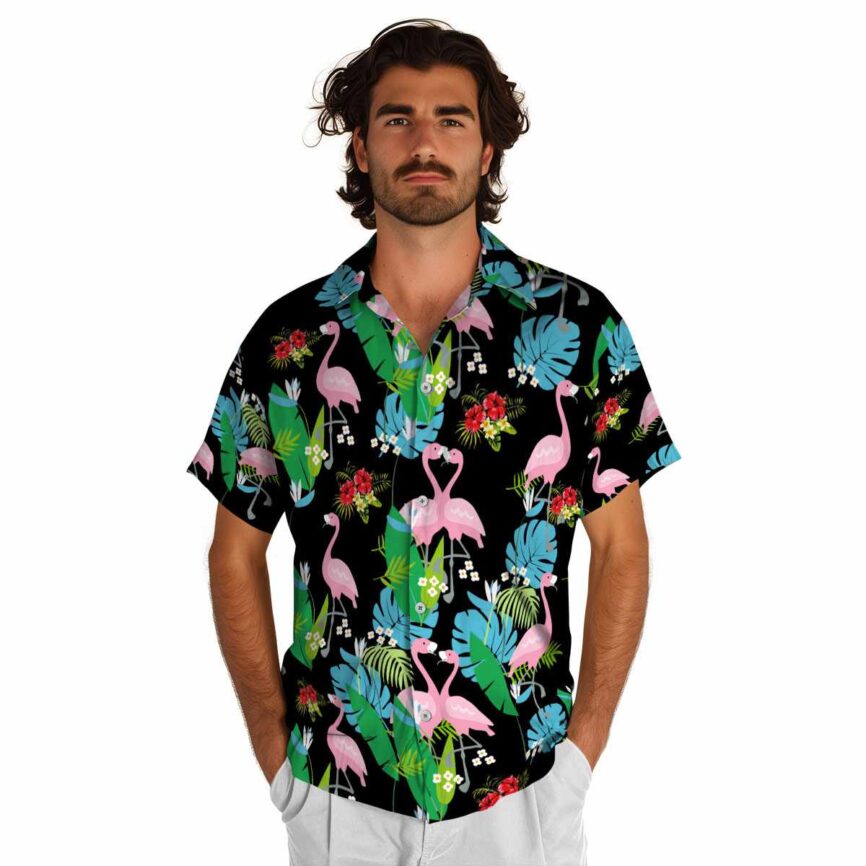 Hibiscus Flamingo Leaf Hawaiian Shirt New Arrival