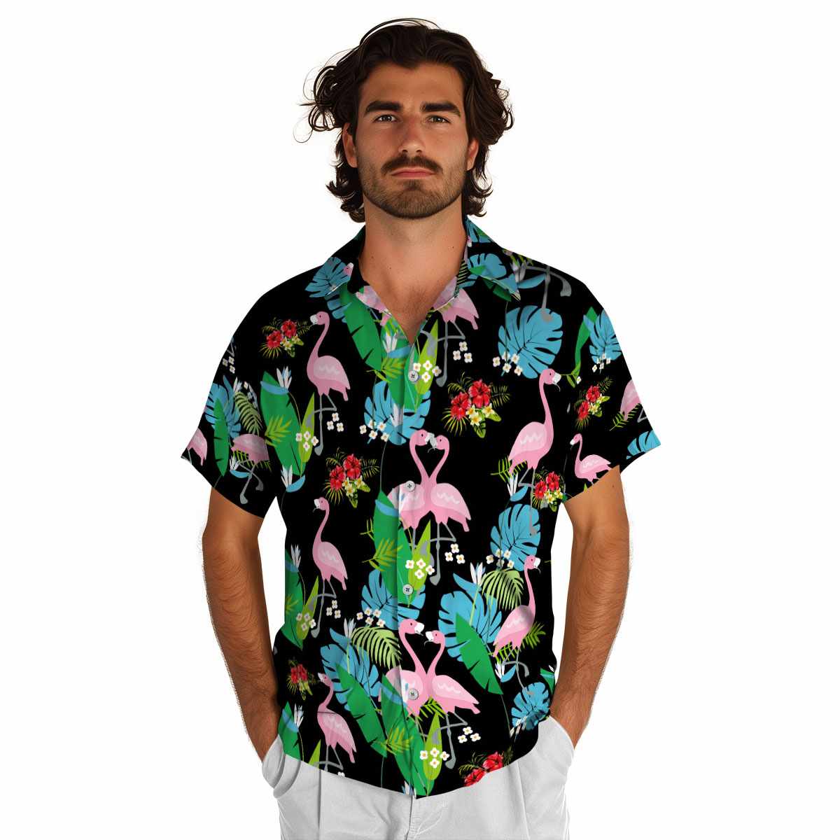 Hibiscus Flamingo Leaf Hawaiian Shirt New Arrival Hibiscus Flamingo Leaf Hawaiian Shirt New Arrival