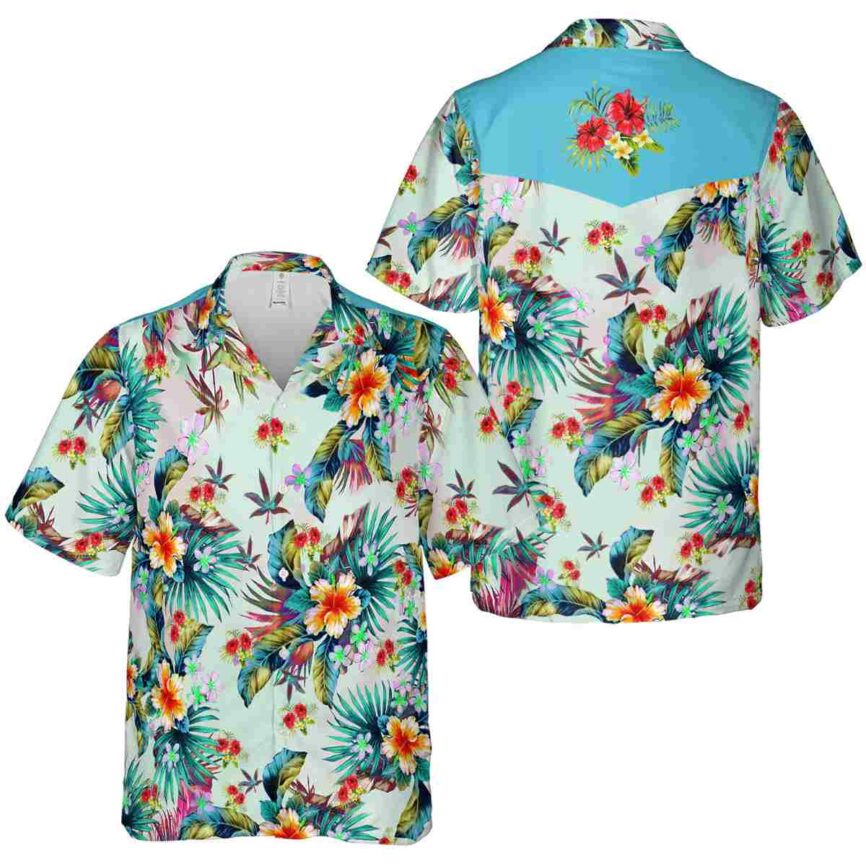 Hibiscus Floral Burst Hawaiian Shirt Premium grade