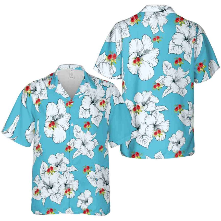 Hibiscus Hibiscus Flower Hawaiian Shirt Premium grade