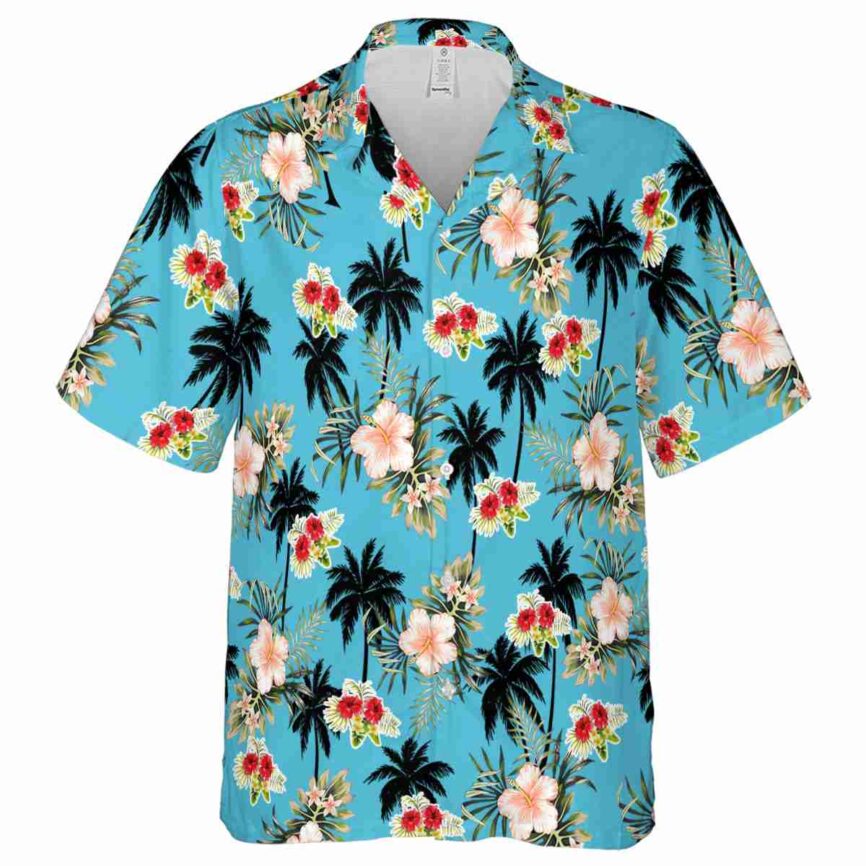 Hibiscus Hibiscus Palm Hawaiian Shirt Fashion forward