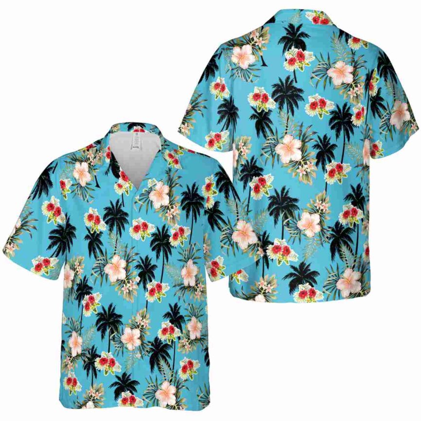 Hibiscus Hibiscus Palm Hawaiian Shirt Premium grade