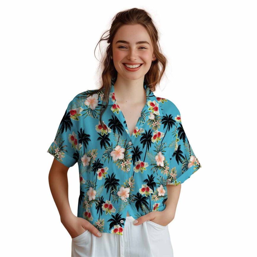 Hibiscus Hibiscus Palm Hawaiian Shirt Top rated