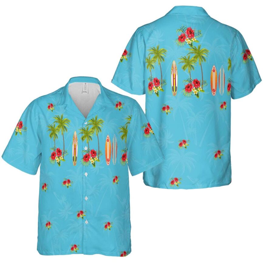 Hibiscus Island Theme Hawaiian Shirt Premium grade