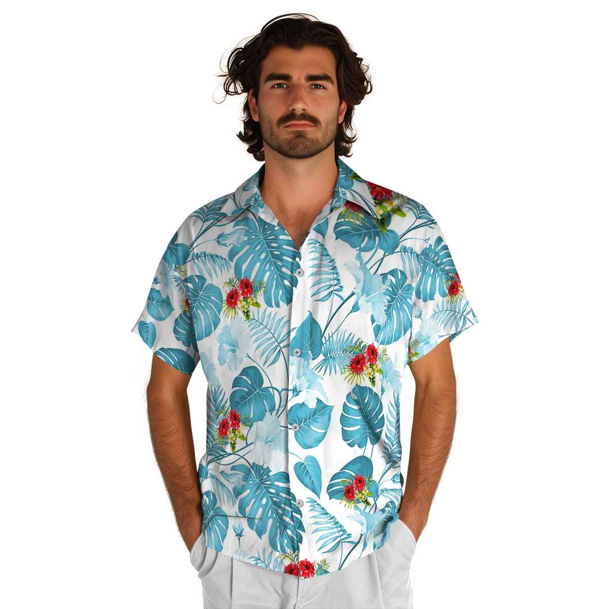 Hibiscus Leaf Pattern Hawaiian Shirt New Arrival Hibiscus Leaf Pattern Hawaiian Shirt New Arrival