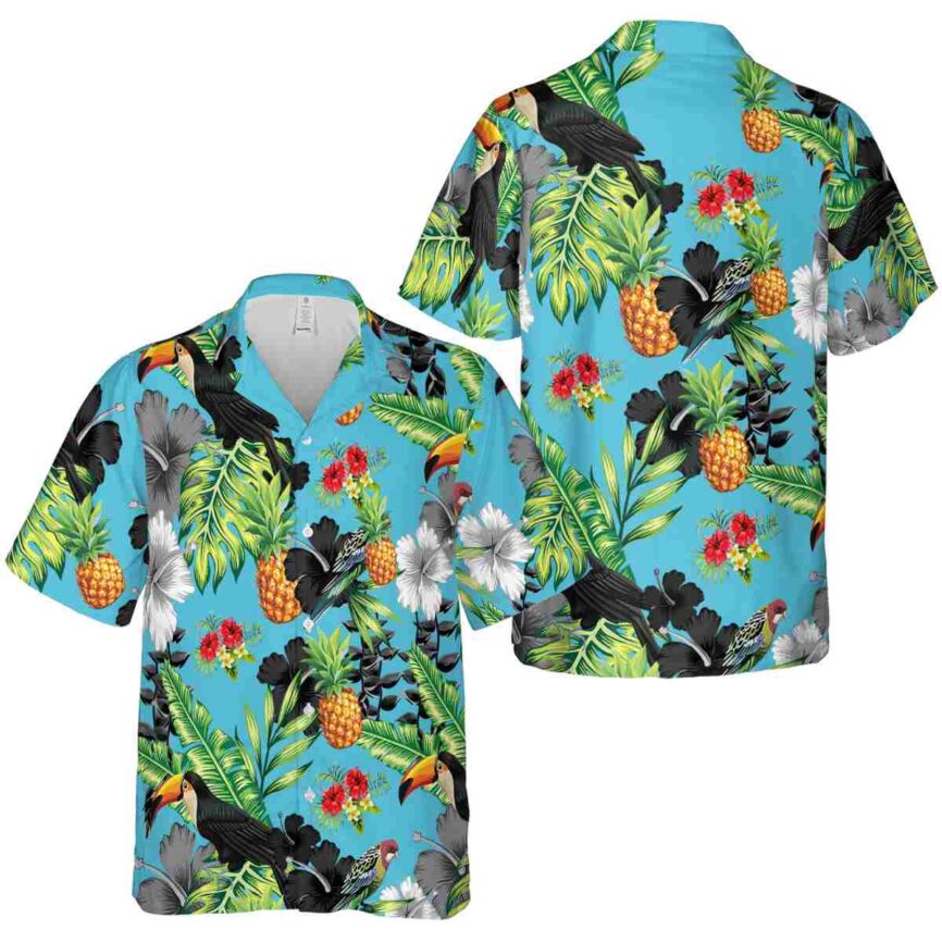 Hibiscus Leafy Toucan Hawaiian Shirt Premium grade