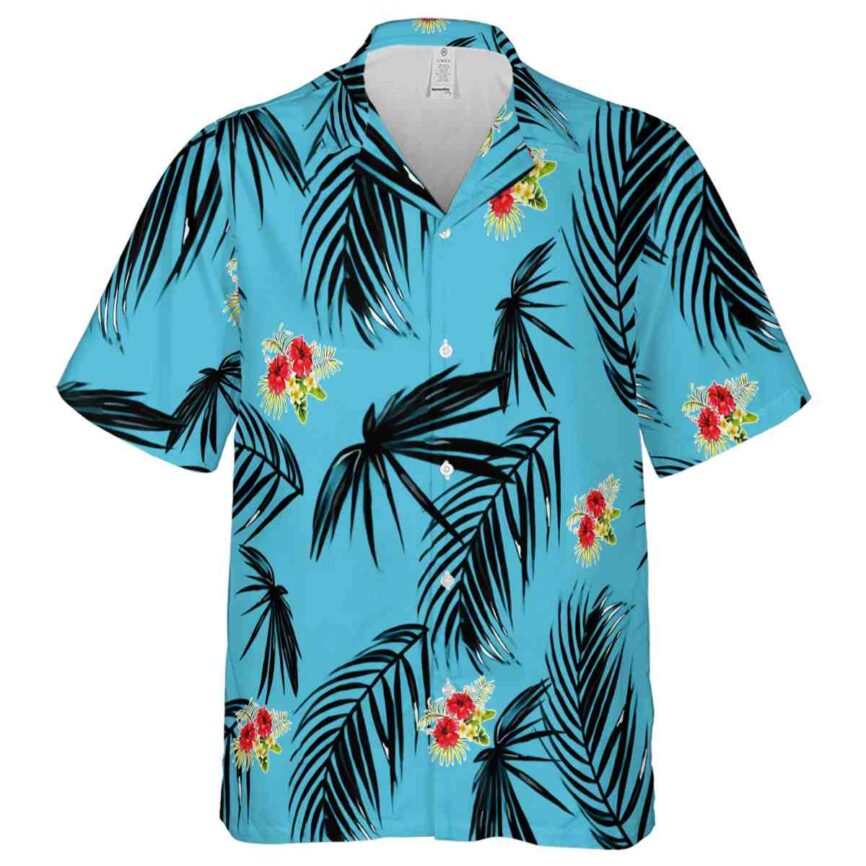 Hibiscus Monochrome Palm Hawaiian Shirt Fashion forward