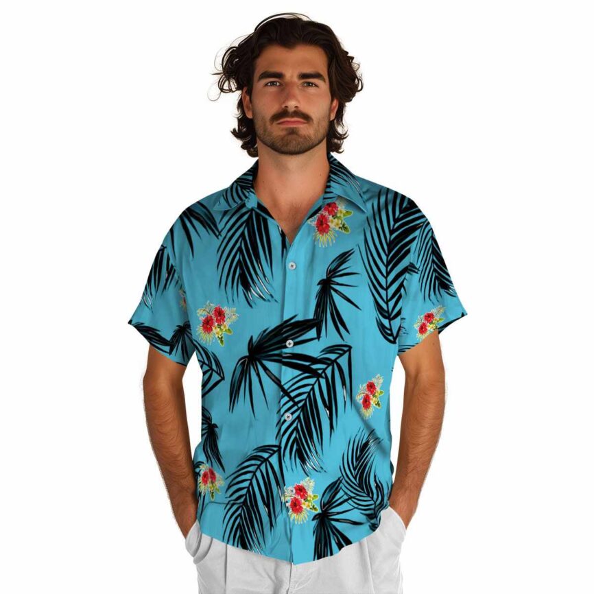 Hibiscus Monochrome Palm Hawaiian Shirt New Arrival