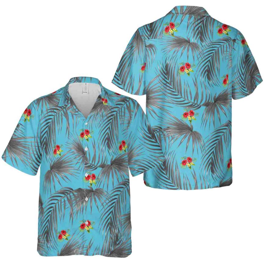 Hibiscus Palm Frond Hawaiian Shirt Premium grade