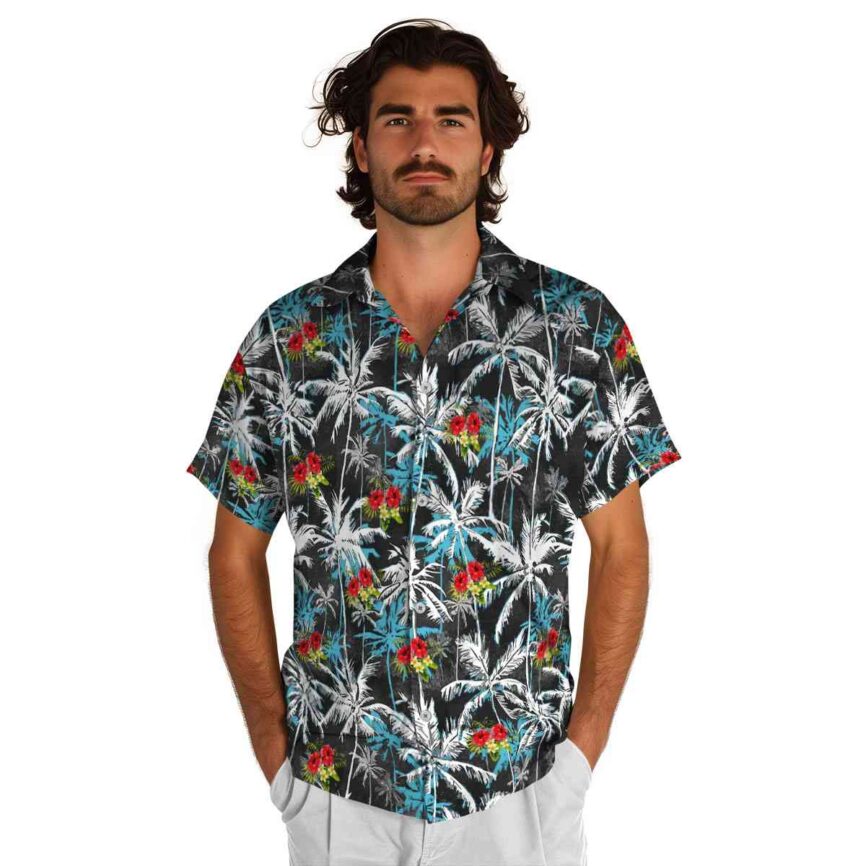 Hibiscus Palm Themed Hawaiian Shirt New Arrival