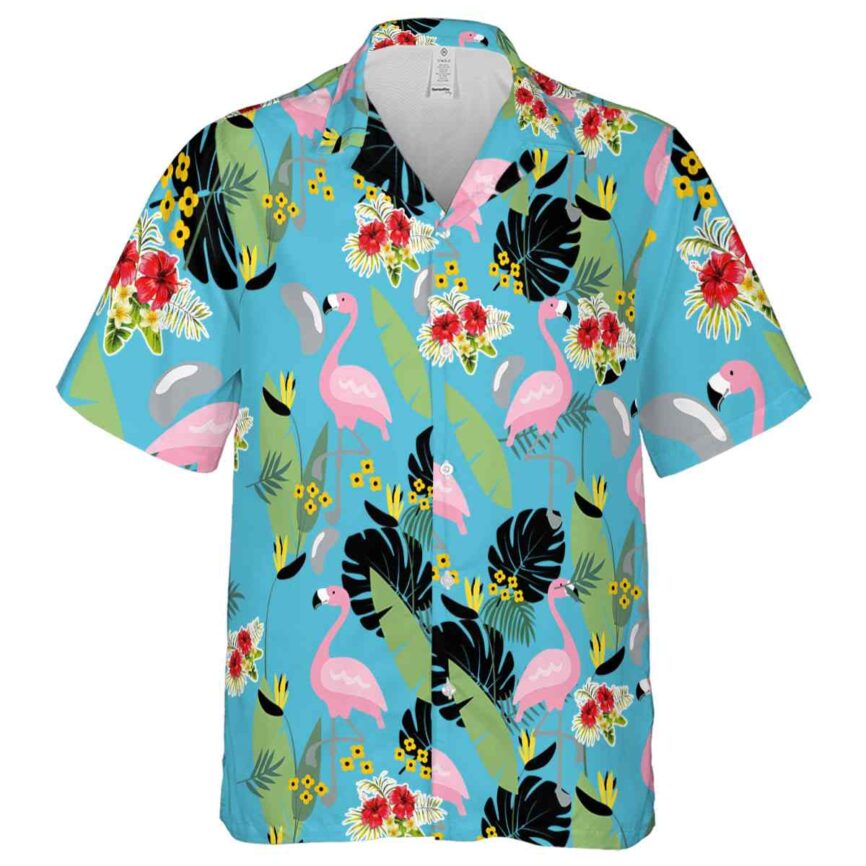 Hibiscus Pink Flamingo Hawaiian Shirt Fashion forward