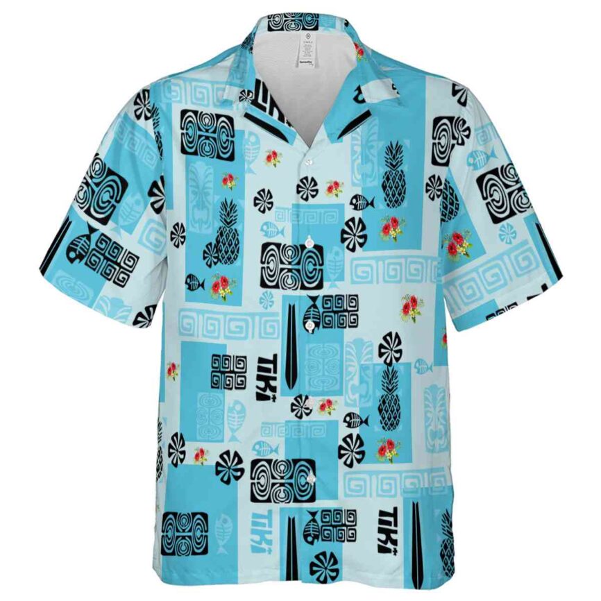 Hibiscus Tiki Motifs Hawaiian Shirt Fashion forward