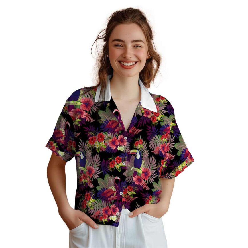 Hibiscus Tropical Bird Hawaiian Shirt Top rated