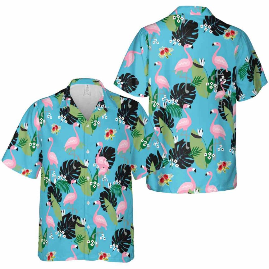 Hibiscus Tropical Flamingo Hawaiian Shirt Premium grade