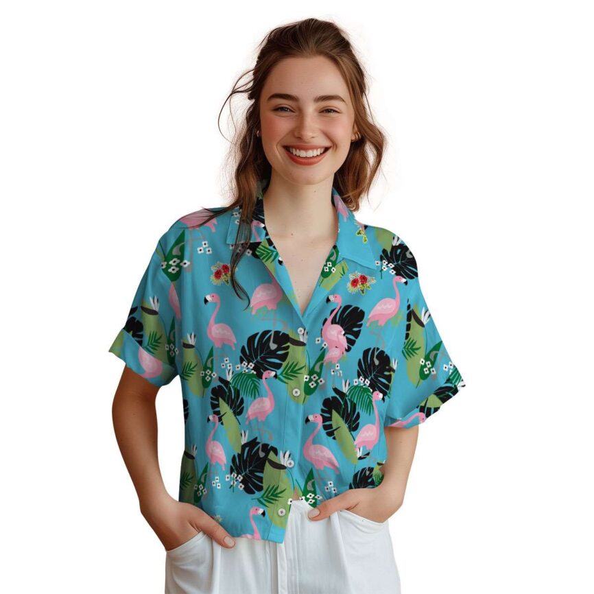 Hibiscus Tropical Flamingo Hawaiian Shirt Top rated
